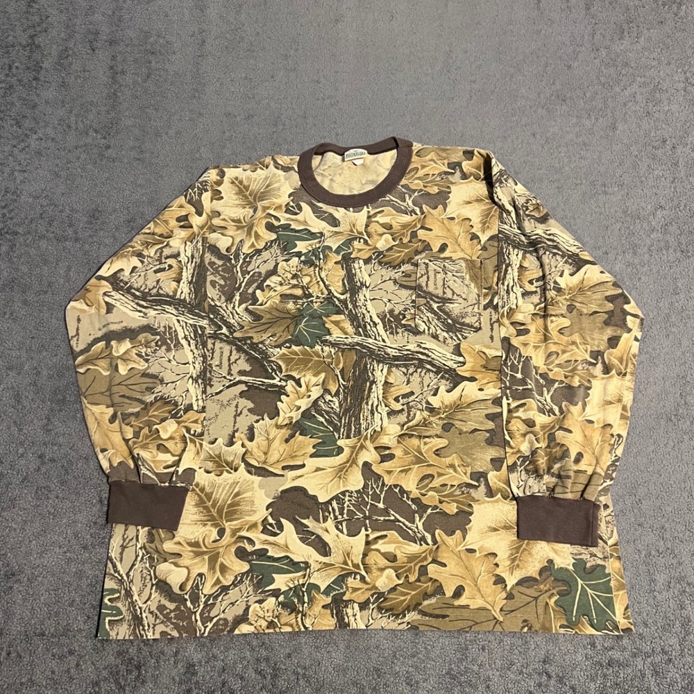 Vintage 90s RedHead Mens Size 3XL Camo Long Sleeve Pocket Shirt Hunting